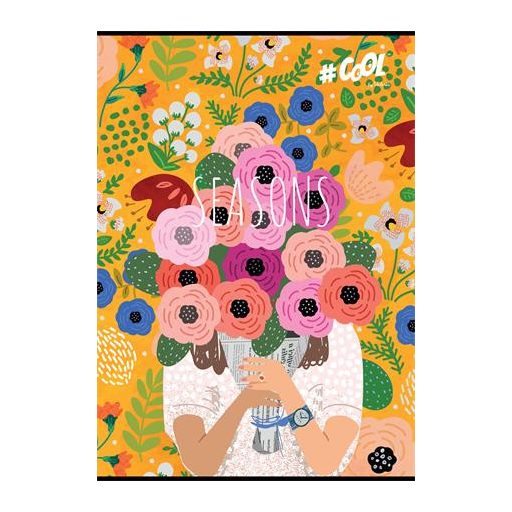 Füzet, tűzött, A4, vonalas, 80 lap, COOL BY VICTORIA, "Seasons"