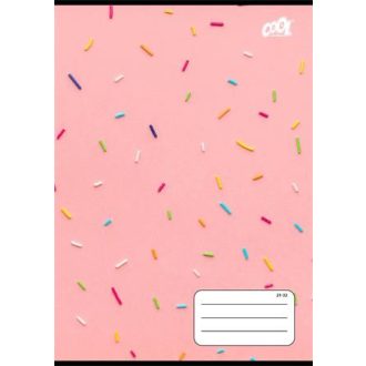   Füzet, tűzött, A5, vonalas, 32 lap, 4-8. osztály, COOL BY VICTORIA "Sweet pink", "21-32"