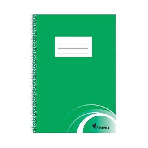 Spirálfüzet, A4, sima, 70 lap, VICTORIA PAPER