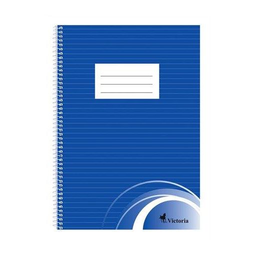 Spirálfüzet, A4, vonalas, 70 lap, VICTORIA PAPER