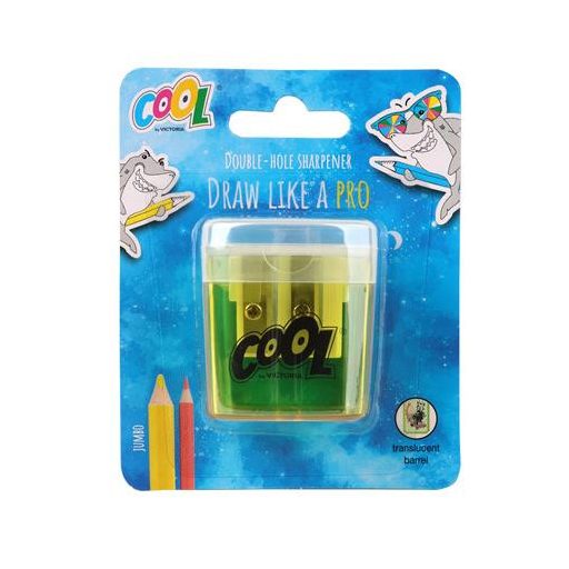 Hegyező, kétlyukú, tartályos, COOL BY VICTORIA, vegyes színek