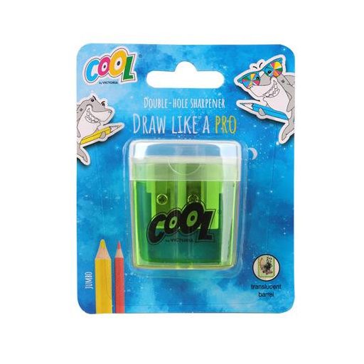 Hegyező, kétlyukú, tartályos, COOL BY VICTORIA, vegyes színek