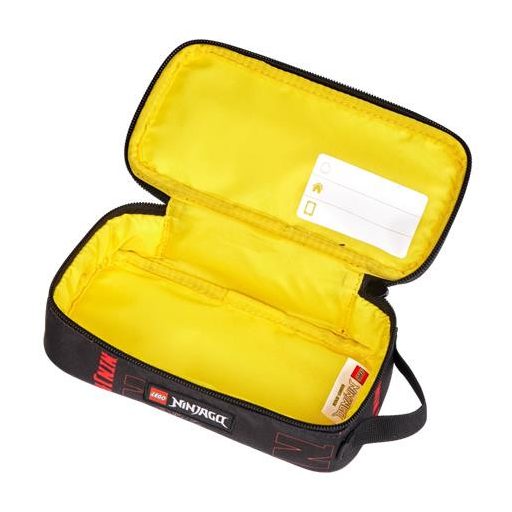 Tolltartó, szögletes, cipzáras, LEGO "Ninjago Dragon Energy", fekete-mintás