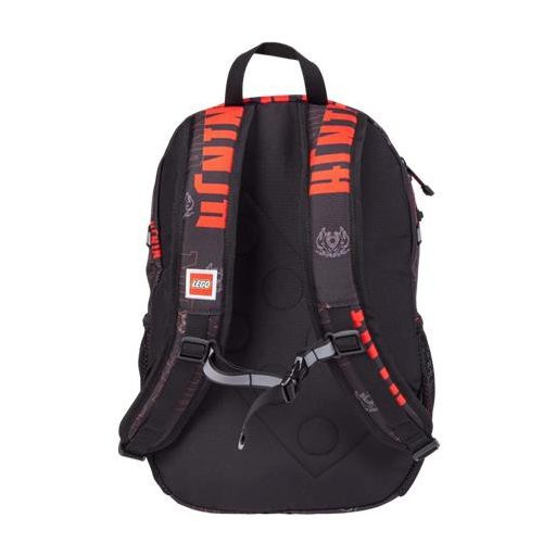 Hátizsák, dulpa rekeszes, LEGO "Ninjago Dragon Energy", fekete-mintás