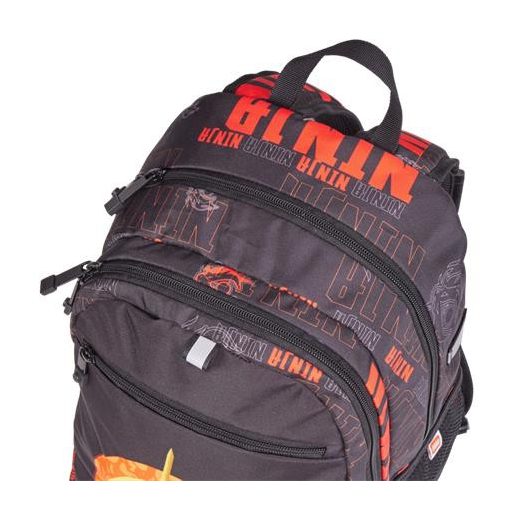 Hátizsák, dulpa rekeszes, LEGO "Ninjago Dragon Energy", fekete-mintás