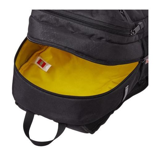 Hátizsák, dulpa rekeszes, LEGO "Bricks", fekete-mintás