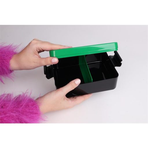 Uzsonnás doboz, LEGO "Ninjago", zöld-fekete-mintás