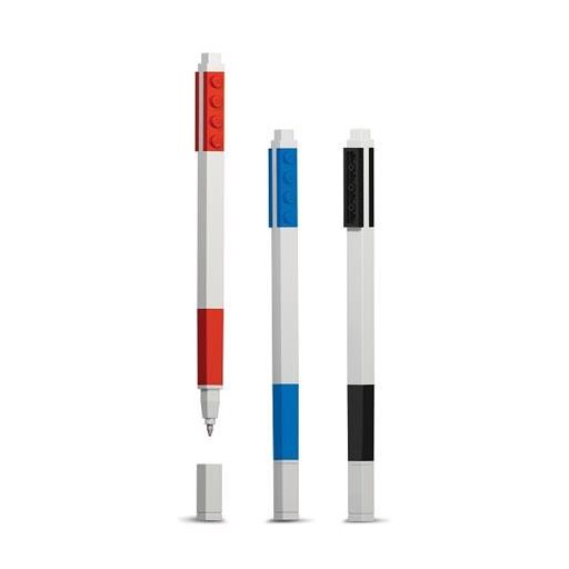 Zseléstoll készlet, 0,7 mm, kupakos, LEGO, 3 különböző szín