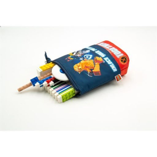 Tolltartó, cipzáras, pop-up, LEGO "Ninjago Together", kék-piros-mintás