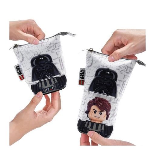 Tolltartó, cipzáras, pop-up, LEGO "Star Wars Darth Vader/Anakin", szürke-fekete-mintás