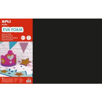   Moosgumi, 400x600 mm, APLI Kids "Eva Sheets", fekete