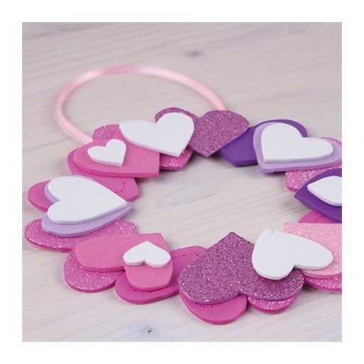 Moosgumi, öntapadó, szívek, APLI Kids "Eva Sheets", vegyes színek