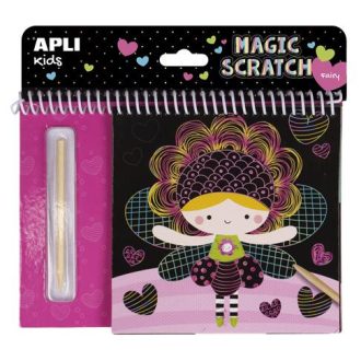   Képkarcoló füzet, APLI Kids "Magic Scratch", tündérek