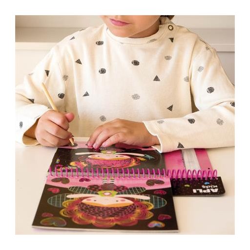 Képkarcoló füzet, APLI Kids "Magic Scratch", tündérek