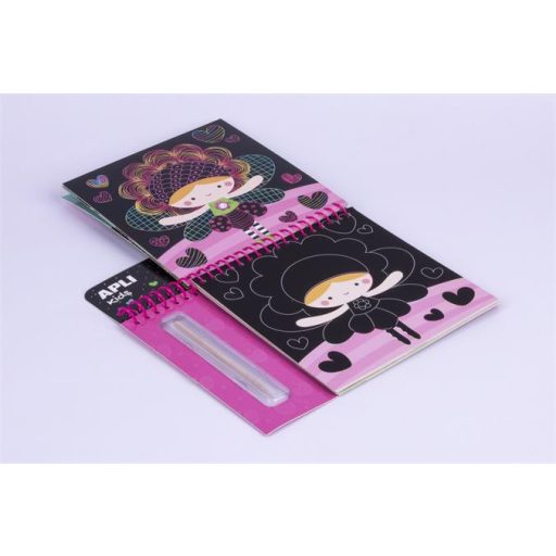 Képkarcoló füzet, APLI Kids "Magic Scratch", tündérek