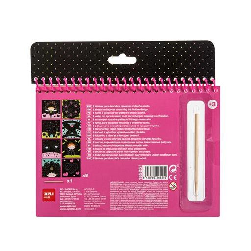 Képkarcoló füzet, APLI Kids "Magic Scratch", tündérek