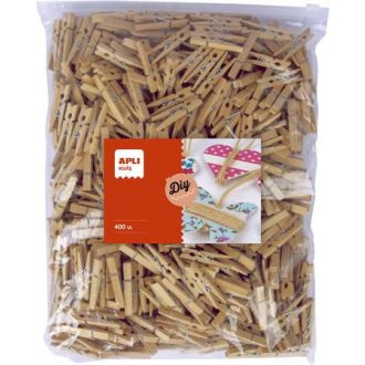 Csipesz, fa, 48x6 mm, APLI "Creative", natúr