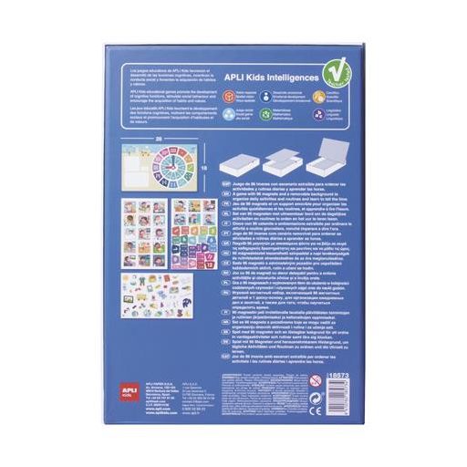 Mágneses készségfejlesztő készlet, 96 db, APLI Kids "Magnets", az órák