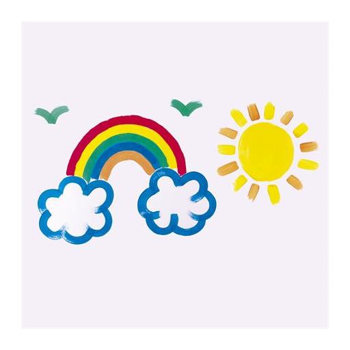 Tempera készlet, ecsetvégű tubusban, APLI Kids "Paint&Fun", 6 különböző szín