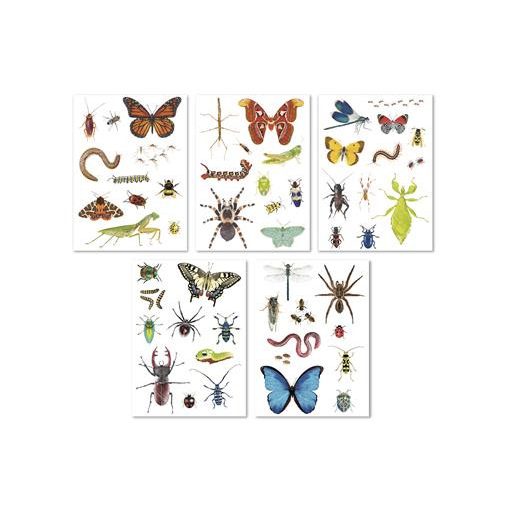 Matrica, újra felhasználható, 50 db, APLI Kids "Stickers", rovarok