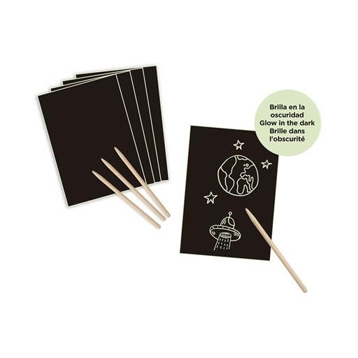 Képkarcoló, világítós, A4, APLI Kids "Magic Scratch", 8 lap