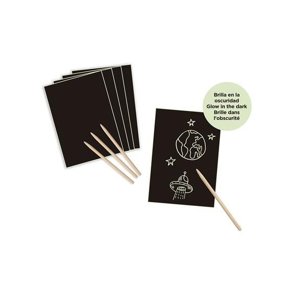 Képkarcoló, világítós, A4, APLI Kids "Magic Scratch", 8 lap