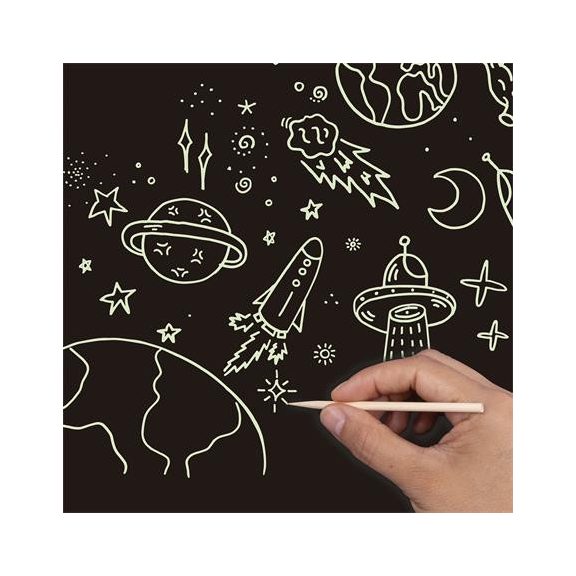 Képkarcoló, világítós, A4, APLI Kids "Magic Scratch", 8 lap