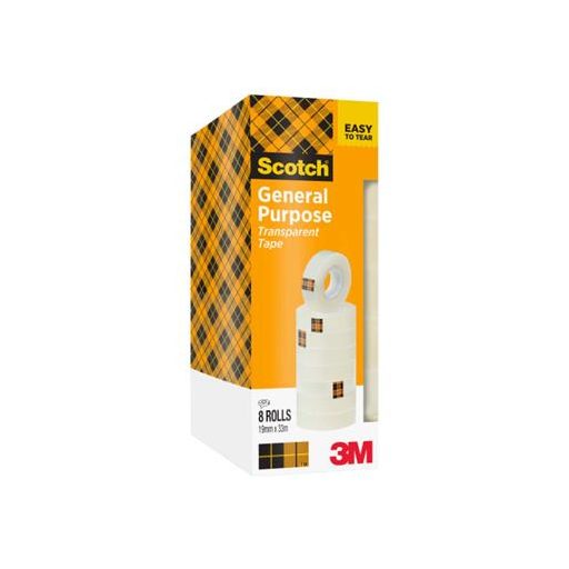 Ragasztószalag, 19 mm x 33 m, 3M SCOTCH, átlátszó