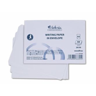   Írólap, famentes, A5, 20/50, VICTORIA PAPER "Borítékos" 60g