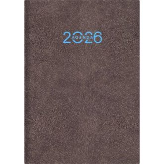   Naptár, tervező, A5, napi, DAYLINER "Animal", Grizzly-szürkésbarna