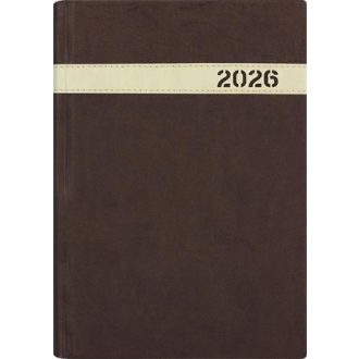   Naptár, tervező, A5, napi, DAYLINER, "The Boss", barna
