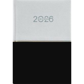   Naptár, tervező, A5, napi, DAYLINER "Contrast", fehér-fekete