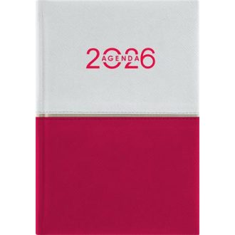   Naptár, tervező, B6, heti, DAYLINER "Contrast", fehér-piros
