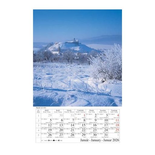 Naptár, fali, CSG, "Magyar Tájak"