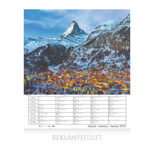 Naptár, fali, CSG "Világjáró"