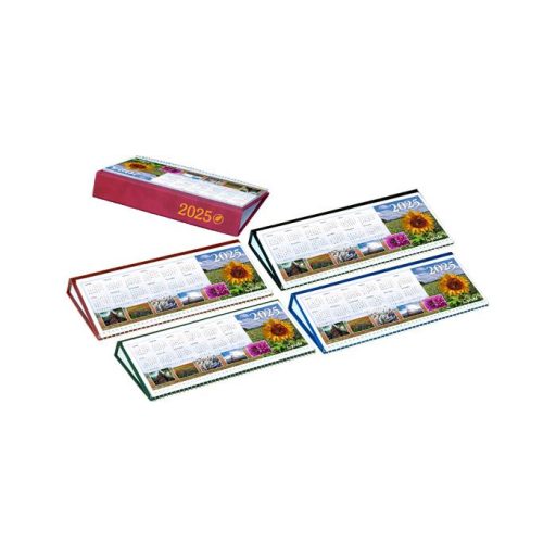 Naptár, asztali, fekvő, CSÍZIÓ "Öko", fekete