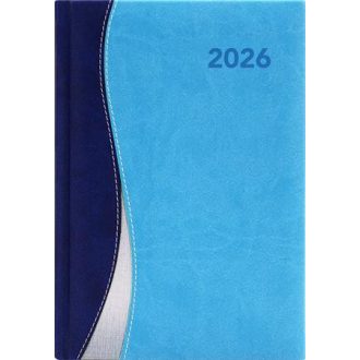   Naptár, tervező, A5, napi, DAYLINER, "Dubai", kék-világoskék