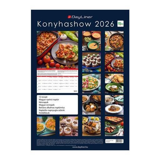 Naptár, fali, DAYLINER, "Konyha Show"