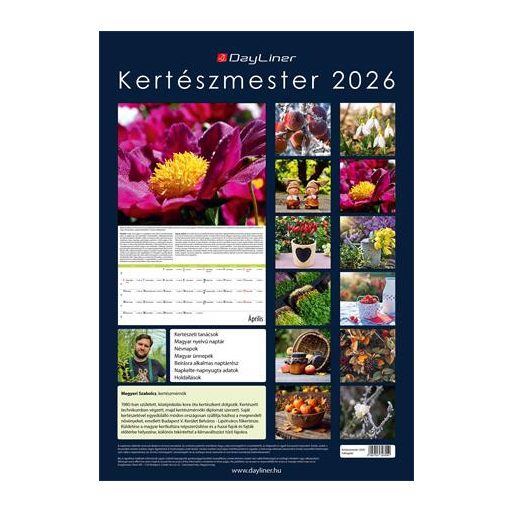 Naptár, fali, DAYLINER, "Kertészmester"