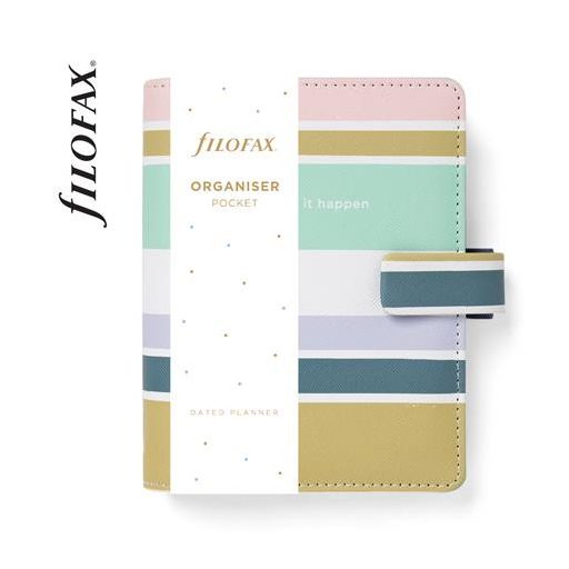 Kalendárium, gyűrűs, betétlapokkal, pocket méret, FILOFAX "Good Vibes"