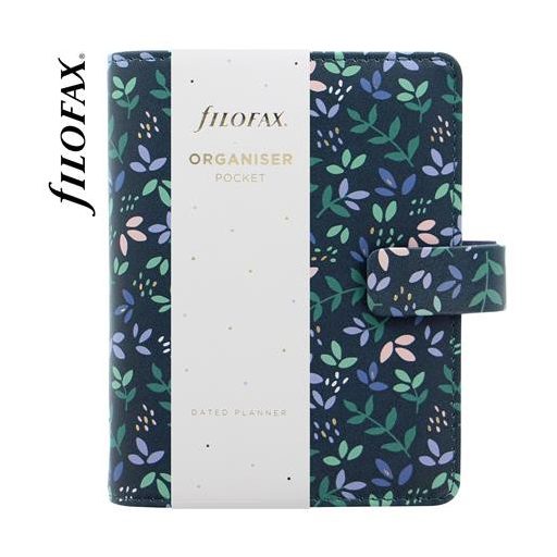 Kalendárium, gyűrűs, betétlapokkal, pocket méret, FILOFAX "Garden Dusk"