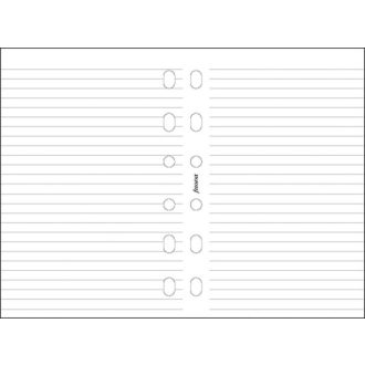   Kalendárium betét, jegyzetlap, pocket méret, vonalas, FILOFAX, fehér