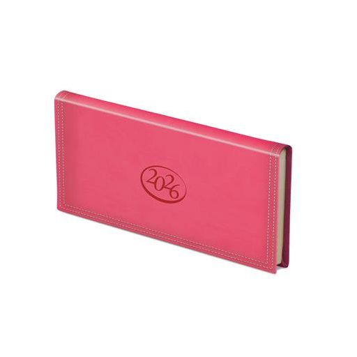 Zsebnaptár, fekvő elrendezésű, TOPTIMER, "Ace", korallpiros