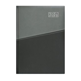   Naptár, tervező, A5, napi, TOPTIMER "Duplex", antracit-szürke