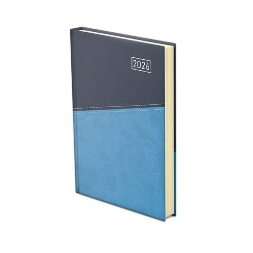 Naptár, tervező, A5, napi, TOPTIMER "Duplex", kék-világoskék