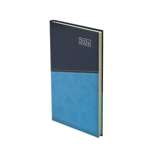 Zsebnaptár, álló elrendezésű, TOPTIMER "Duplex", kék-világoskék