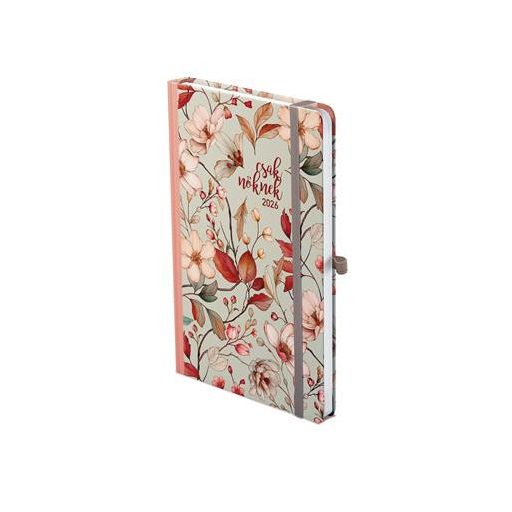 Naptár, tervező, A5, heti, TOPTIMER, "Csak Nőknek", vintage