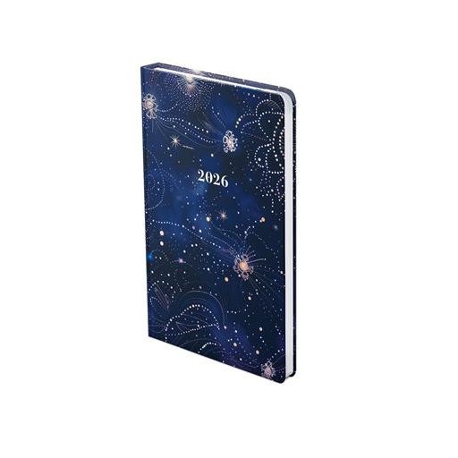 Naptár, tervező, A5, heti, keskeny, TOPTIMER, "Joy", galaxis