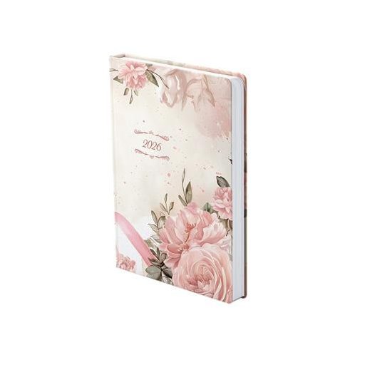 Naptár, tervező, B6, napi, TOPTIMER, "Joy", rózsaszín