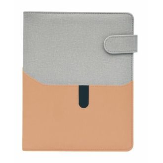   Kalendárium, gyűrűs, betétlapokkal, "L", műbőr, SATURNUS, "229", szürke-lazac